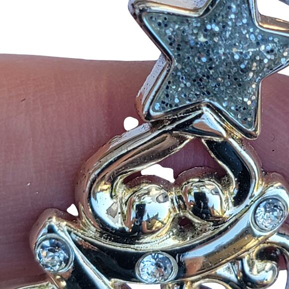 Silver Filigree Christmas Tree Ornament 2018 with Rhinestone Accents - Picture 7 of 10